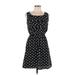 Xhilaration Casual Dress - Mini Scoop Neck Sleeveless: Black Dresses - Women's Size Large