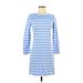 Sail to Sable Casual Dress - Sweater Dress: Blue Stripes Dresses - Women's Size X-Small