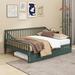 Red Barrel Studio® Mindra Full Size Daybed w/ Trundle & Support Legs Wood in Green | 32.3 H x 82 W x 75.8 D in | Wayfair