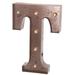 The Holiday Aisle® Metal Ceiling Letter T Illuminated Wall 12 Inch (Rust Color) in Brown/Gray | 12 H x 8.25 W x 2 D in | Wayfair