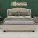 Red Barrel Studio® Bogey Queen Size Upholstered Platform Bed w/ Wingback Headboard | 43 H x 65 W x 86 D in | Wayfair