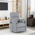 Latitude Run® Swivel Manual Rocker Recliner Chair w/ Two Removable Pillows Linen in Black | 40 H x 32.7 W x 32.9 D in | Wayfair