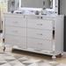 House of Hampton® Heloisa 6 Drawer 62" W Double Dresser Wood in Gray | 38 H x 62 W x 17 D in | Wayfair 9E54D62A7EFC45E0B270C3A5C0418E4F