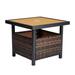 Ebern Designs Edu Side Table Plastic/Wicker/Rattan in Brown | 18 H x 22 W x 22 D in | Outdoor Furniture | Wayfair 44B4D18008454BD4A7536344E9107AD9