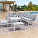 Latitude Run® Outdoor Sofa Combination Set, Steel in Gray/White | Wayfair 5C9A6702780449578507F123E7516AE7