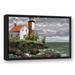 Longshore Tides Stormy Lighthouse Floating Framed Canvas Canvas | 17.75 H x 25.75 W x 1.75 D in | Wayfair EFCAB97C398E464BB45C19A8B5B76DFA