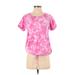 Sanctuary Short Sleeve T-Shirt: Pink Tie-dye Tops - Women's Size Small