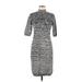 Y.A.S Casual Dress - Sweater Dress: Gray Jacquard Dresses - Women's Size 40