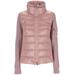 Padded Cardigan In Light Pink Wool