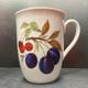 Vintage Royal Worcester Plums & Cherries fine porcelain mug made in England
