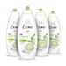 Dove Sulfate Free Body Wash Cucumber And Green Tea 22 Fl Oz (Pack Of 4)