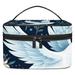 OWNTA Peace Dove Pattern Relavel Cosmetic Tote Bags Printed Design Large Capacity Makeup Bag Makeup Organizer Travel Cosmetic Pouch Toiletry Case Handbag