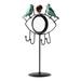 Makeup Mirror Eye Shaped Metal Jewelry Stand Organizer Necklace Bracelet Hanging Rack Display Hooks For Hanging Rings Earrings Necklace Black