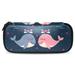 Cute Cartoon Whale I Love You Pattern Stylish Leather Toiletry Bag - Durable Travel Organizer for Men and Women - Ideal for Cosmetics Toiletries and More!