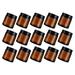 15Pcs 50g Empty Amber Glass Jar Glass Jar Jars with Black Lids Makeup Sample Container for Lotion