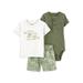 Carter s Child of Mine Baby Boy Shorts Outfit Set 3-Piece Sizes 0/3-24 Months