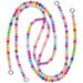 4 Pcs Mobile Phone Chains Colorful Beads Cell Phone Lanyard Wrist Strap Hanging Cord