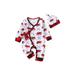 FOCUSNORM Newborn Infant Baby Girls Boys Christmas Romper Playsuit Deer Print Jumpsuit Hat Clothes