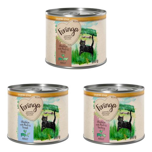 Sparpaket Feringa Country Style Menü 24 x 200 g - Mixpaket 1: Truthahn, Rind, Forelle