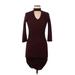 Absolute Angel Casual Dress - Bodycon: Burgundy Dresses - Women's Size Medium