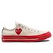 Converse Shoes | Converse Comme Des Garcons Play Chuck Taylor '70 Low Top Rare Heart Sneakers | Color: Cream/Red | Size: 13