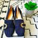 Nine West Shoes | Nine West- Navy Blue Jeweled Brooch Suede Loafers- Nib (Never Worn!) | Color: Blue | Size: 9