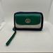 Coach Bags | Coach F49486 Parker Color Block Leather Universal Zip Turn Lock Wallet Wristlet | Color: Blue/Green | Size: Os