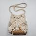 American Eagle Outfitters Bags | American Eagle Macrame Straw Canvas Crossbody Shoulder Bag Fringed Drawstring | Color: Cream/Tan | Size: Small