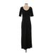 Lilla P Casual Dress - Maxi: Black Marled Dresses - Women's Size Small