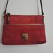 Dooney & Bourke Bags | Dooney & Bourke Red Suede Leather Ginger Women's Crossbody Bag | Color: Red | Size: Os