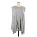 BDG Casual Dress - A-Line Crew Neck Short sleeves: Gray Print Dresses - Women's Size Medium