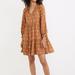 Madewell Dresses | Madewell | Tie-Neck Tiered Mini Dress | Bloom Dot | Size Xs | Color: Tan/White | Size: Xs