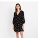 Madewell Dresses | Madewell Tie Waist Mini Dress In French Daisies Size Medium Euc Missing Belt | Color: Black | Size: M
