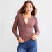 Free People Tops | Free People Intimately One Of The Girls Henley | Color: Pink/Purple | Size: L