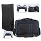 TECTINTER Carrying Case for PS5 Travel Case -Dust Cover for PS5 Protective Case Bag Suitable for PS5 Disc/Digital Edition Console, Controllers, Game Cards, Gaming Headset and Other Accessories