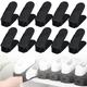 XINZI Adjustable Shoe Racks, Pack of 30, PP Material, Shoe Organiser, Non-Slip Shoe Slots Set, Shoe Holder, Double Layer Shoe Stacker, Shoe Organiser, Space Saving Shoe Rack, Black