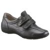 Klettschuh WALDLÄUFER "HENNI", Damen, Gr. 4,5 (37,5), grau (anthrazit), Nappaleder, metallic, sportlich, Schuhe, Slipper, Komfortschuh, Bequemschuh mit Klettverschlüsse, H-Weite