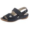 Riemchensandale WALDLÄUFER "HELIETT", Damen, Gr. 7,5 (41), blau (dunkelblau), Nubukleder, sportlich, Schuhe, Sommerschuh, Sandalette, Keilabsatz, mit Wechselfußbett, H-Weite