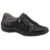 Schnürschuh WALDLÄUFER "HENNI", Damen, Gr. 4 (37), schwarz, Nubukleder, Nappaleder, sportlich, Schuhe, in Schuhweite H = sehr weit, Freizeitschuh, Halbschuh, Schnürschuh