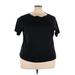 Talbots Short Sleeve T-Shirt: Black Tops - Women's Size 3X