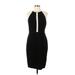 Eva Franco Casual Dress - Sheath Crew Neck Sleeveless: Black Color Block Dresses - Women's Size 10
