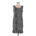 Danny & Nicole Casual Dress - Sheath: Gray Marled Dresses - Women's Size 8 Petite