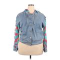 Jeans Jacket: Short Blue Jackets & Outerwear - Women's Size 2X-Large