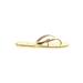 MICHAEL Michael Kors Flip Flops: Gold Shoes - Women's Size 10 - Open Toe