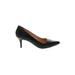 Cole Haan Heels: Slip-on Stiletto Work Black Print Shoes - Women's Size 10 - Pointed Toe