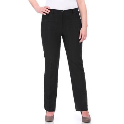 Stoffhose KJBRAND "Bea", Damen, Gr. 48/24, K-Gr, schwarz (schwarz gestreift), Web, Obermaterial: 47% Baumwolle, 45% Polyester, 6% Viskose, 2% Elasthan, casual, normal lang, Hosen, optimale Passform in Quer-Stretch Image