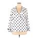 ELOQUII Long Sleeve Blouse: White Polka Dots Tops - Women's Size 20 Plus