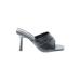 H By Halston Heels: Slide Stiletto Cocktail Gray Print Shoes - Women's Size 7 1/2 - Open Toe