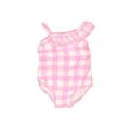 Carter's One Piece Swimsuit: Pink Checkered/Gingham Sporting & Activewear - Size 12 Month