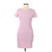 Wild Fable Casual Dress - Bodycon: Pink Solid Dresses - Women's Size Medium
